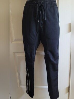 PacSun Black Jogger Pants with White Side Stripes